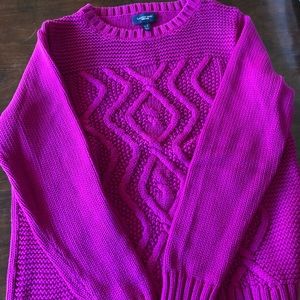 Lands End Hot Pink Sweater. Women’s large.